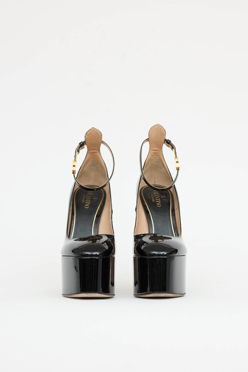 ValentinoPatent Tan-Go Platform Pump
