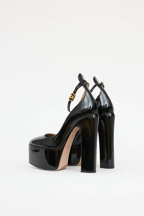 ValentinoPatent Tan-Go Platform Pump