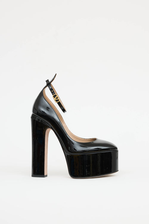 ValentinoPatent Tan-Go Platform Pump