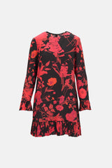 Valentino Silk Ruffled Floral Dress