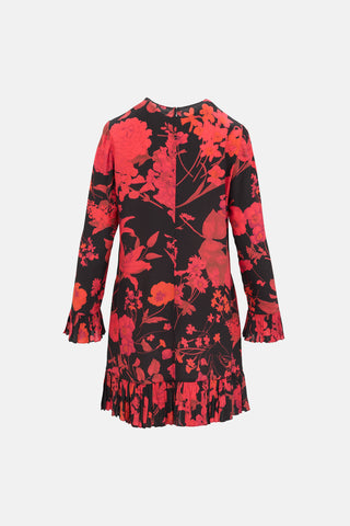 Valentino Silk Ruffled Floral Dress