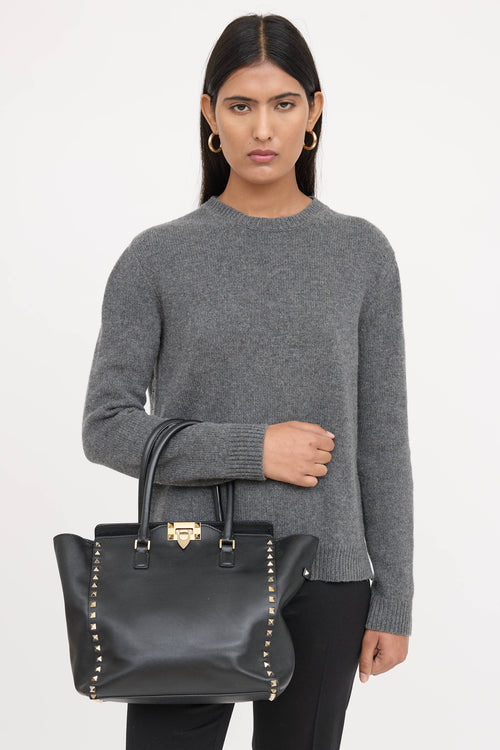 Valentino Rockstud Trapeze Tote Bag