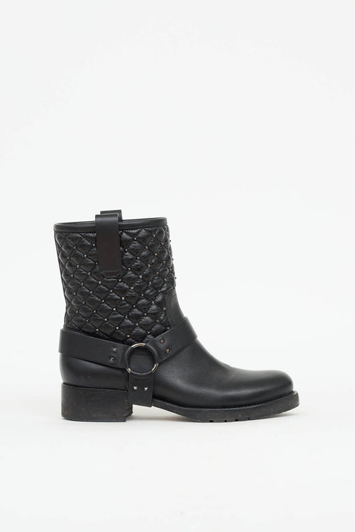 Valentino Quilted Rockstud Ankle Boot