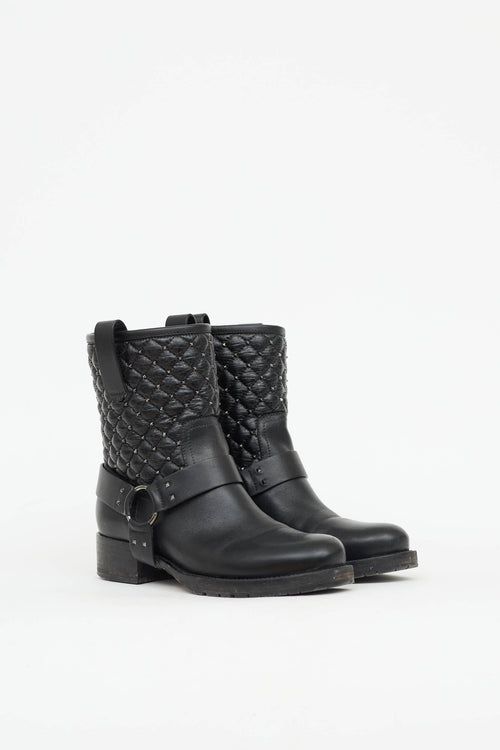 Valentino Quilted Rockstud Ankle Boot