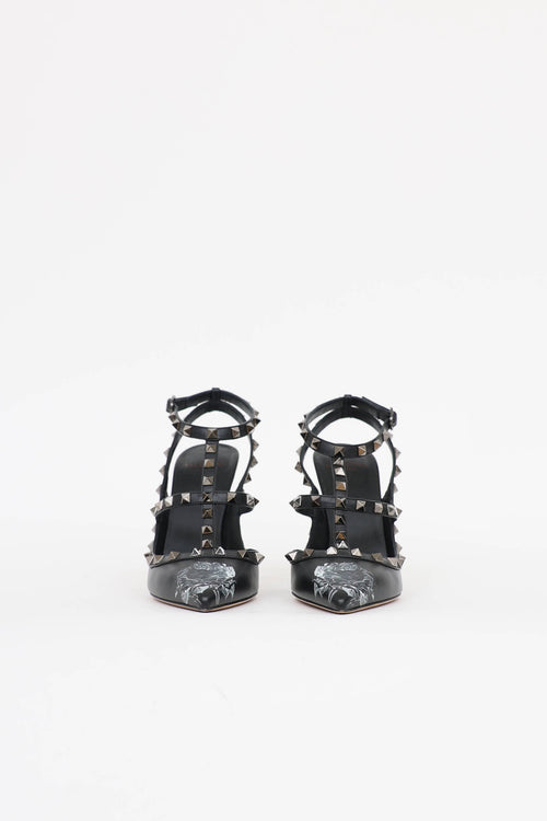 Valentino Rose Rockstud Pump