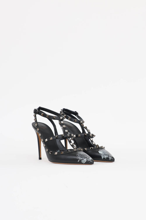 Valentino Rose Rockstud Pump