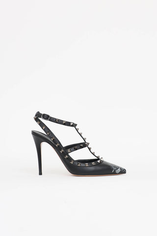 Valentino Rose Rockstud Pump