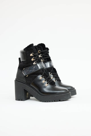 Valentino Shearling Platform Boot