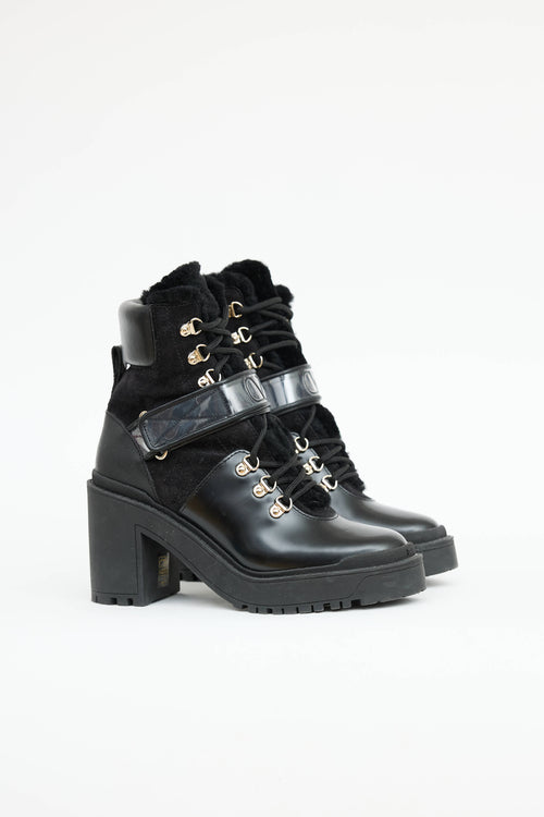 Valentino Shearling Platform Boot
