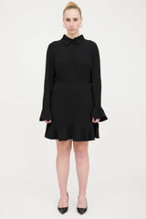 Valentino Silk Ruffle Trim Dress