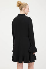 Valentino Silk Ruffle Trim Dress