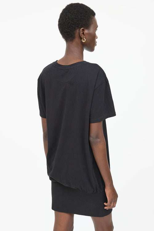 Valentino Text Mini Shirt Dress