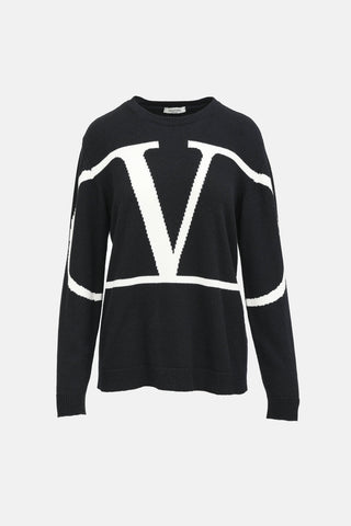 Valentino Cashmere Knit Logo Sweater
