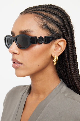 Versace Black Octagon Medusa 4361 Sunglasses