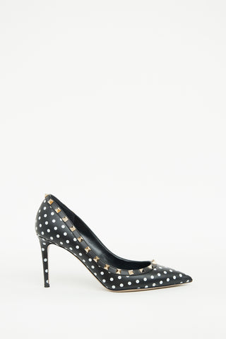 Valentino Black & White Polka Dot Pump