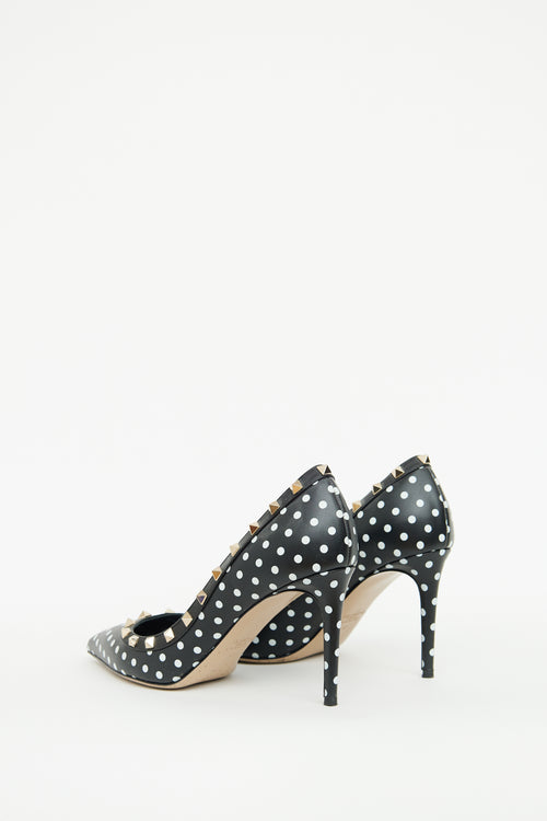 Valentino Black & White Polka Dot Pump