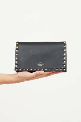 Black Rockstud Wristlet