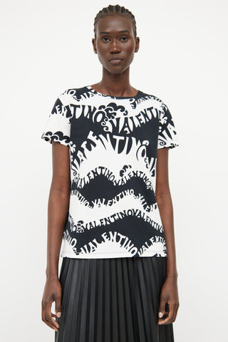 Valentino Black & White Graphic T-shirt