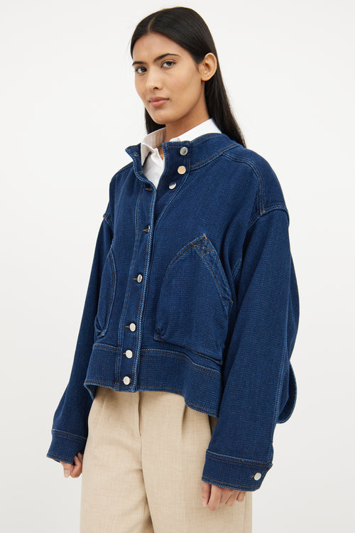 Medium Wash Denim Crop Jacket