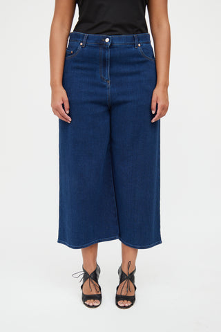 Valentino Blue Wide Leg Pant