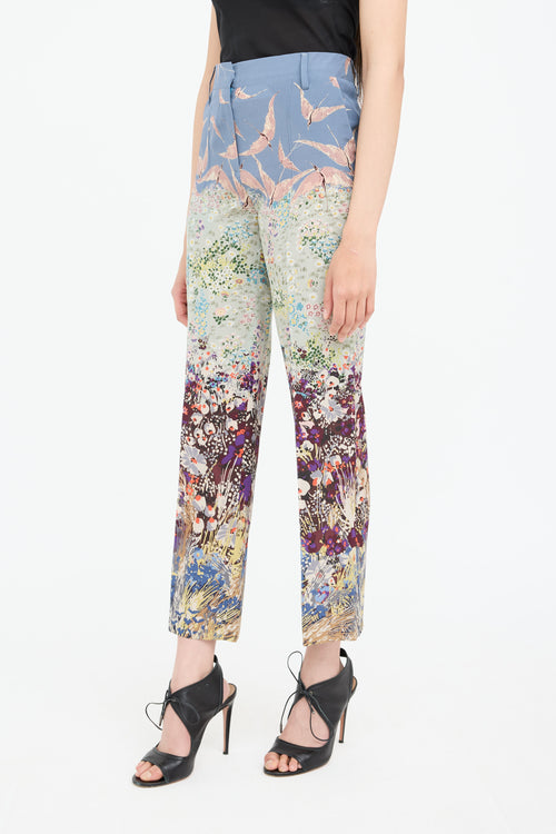 ValentinoPattern Silk Pleated Pant