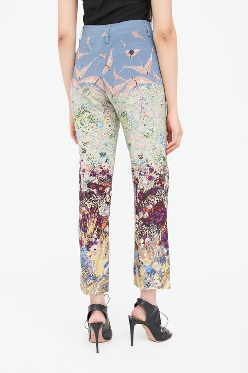 ValentinoPattern Silk Pleated Pant