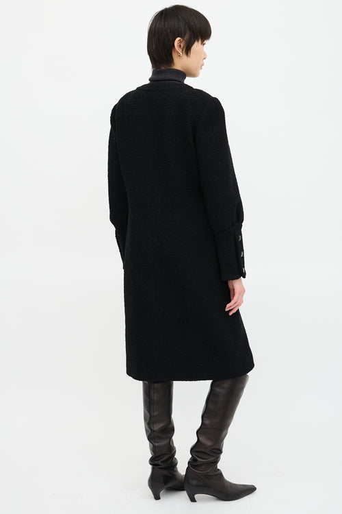 Valentino Boucle Wool Bow Coat