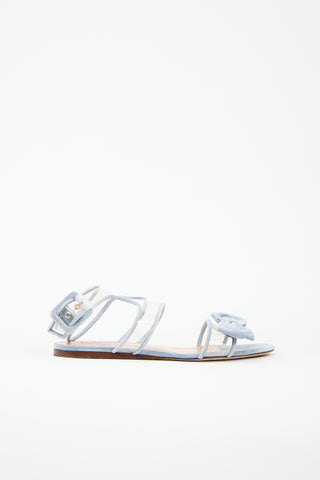 Valentino PVC & Velvet Dolly Bow Sandal
