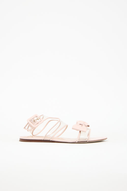 Valentino PVC & Leather Dolly Bow Sandal