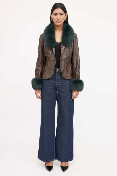 Valentino Fur Leather Jacket