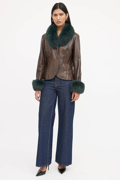 Valentino Fur Leather Jacket