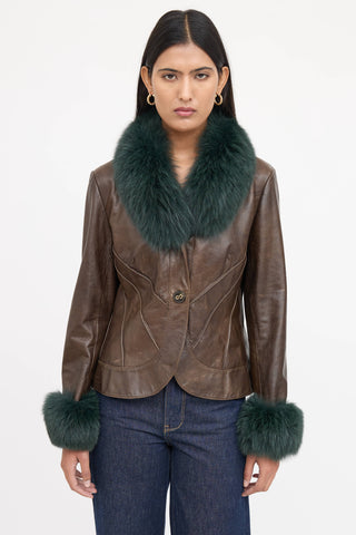 Valentino Fur Leather Jacket