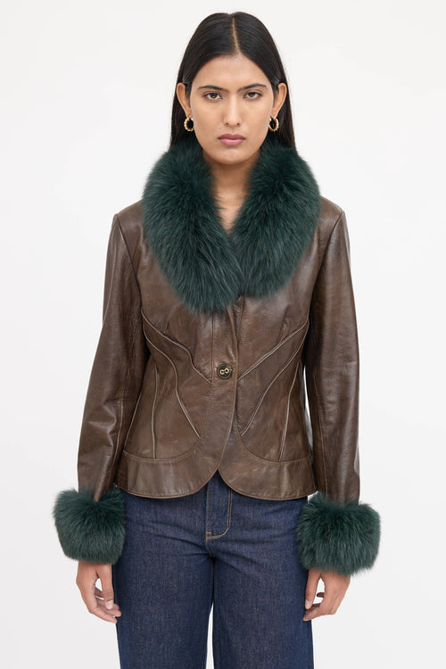 Valentino Fur Leather Jacket