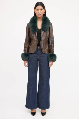 Valentino Fur Leather Jacket