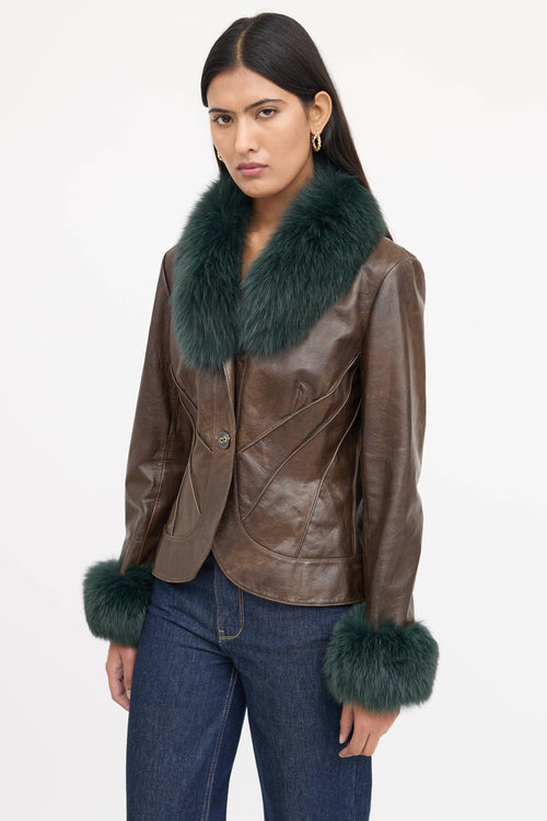 Valentino Fur Leather Jacket