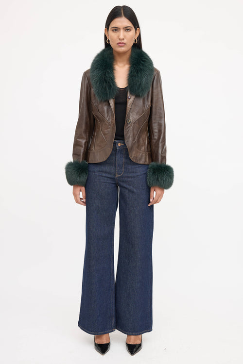 Valentino Fur Leather Jacket