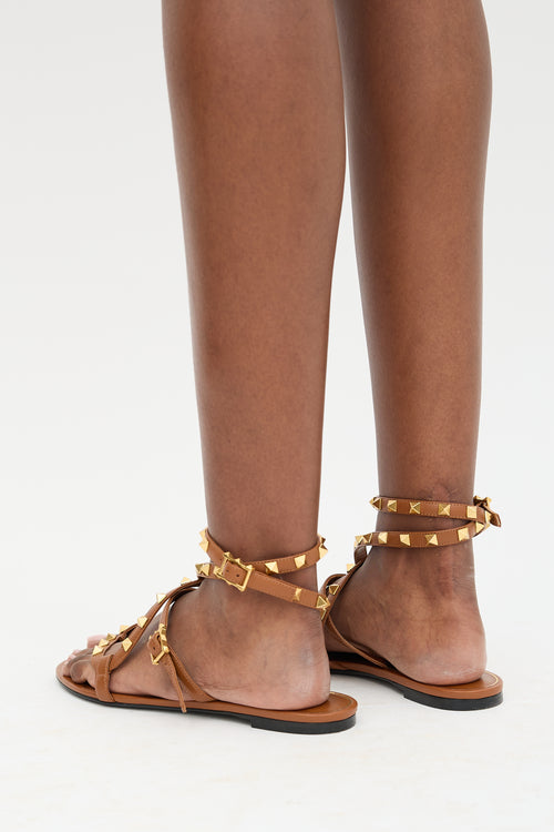 Valentino Leather Rockstud Sandal