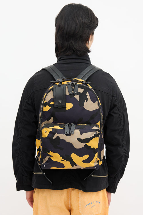 Valentino Camo Rockstud Backpack