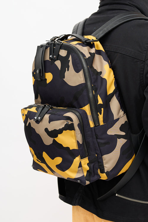 Valentino Camo Rockstud Backpack