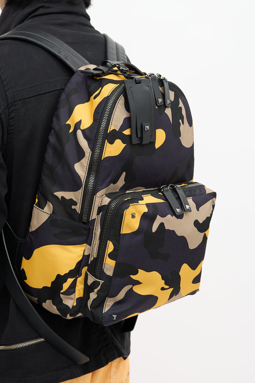 Valentino Camo Rockstud Backpack