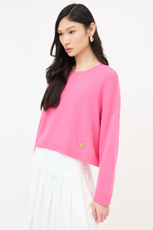 Valentino Cashmere & Wool V Sweater