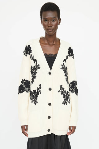 Valentino Wool Lace  Cardigan