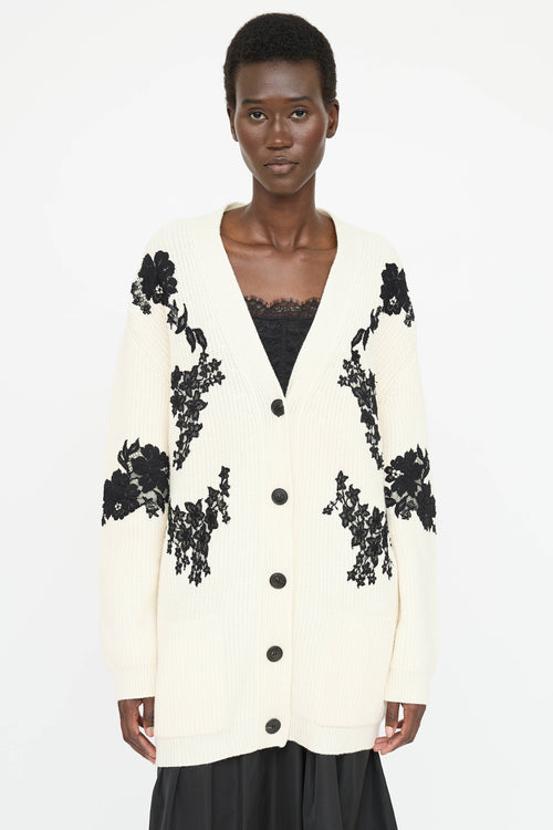 Valentino Wool Lace  Cardigan