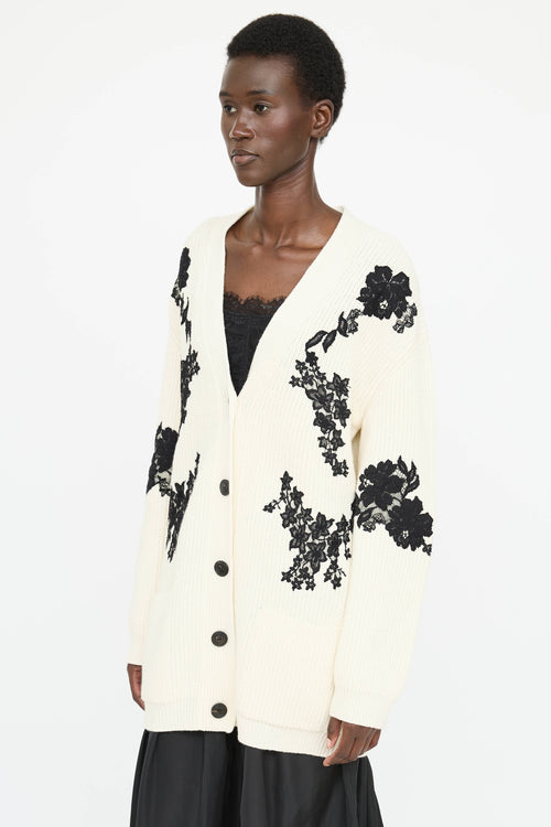 Valentino Wool Lace  Cardigan