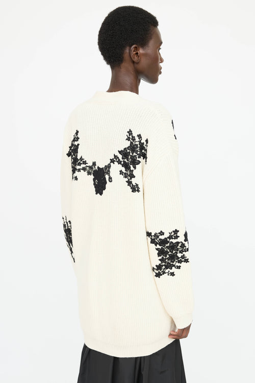 Valentino Wool Lace  Cardigan