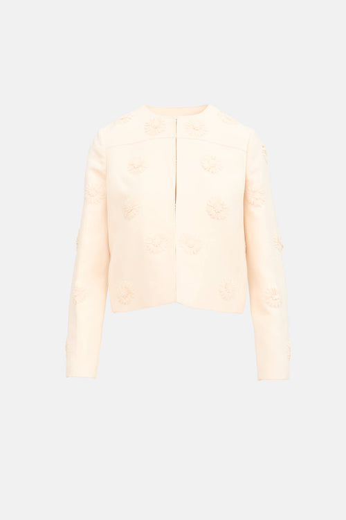 Valentino Wool & Silk Floral Jacket