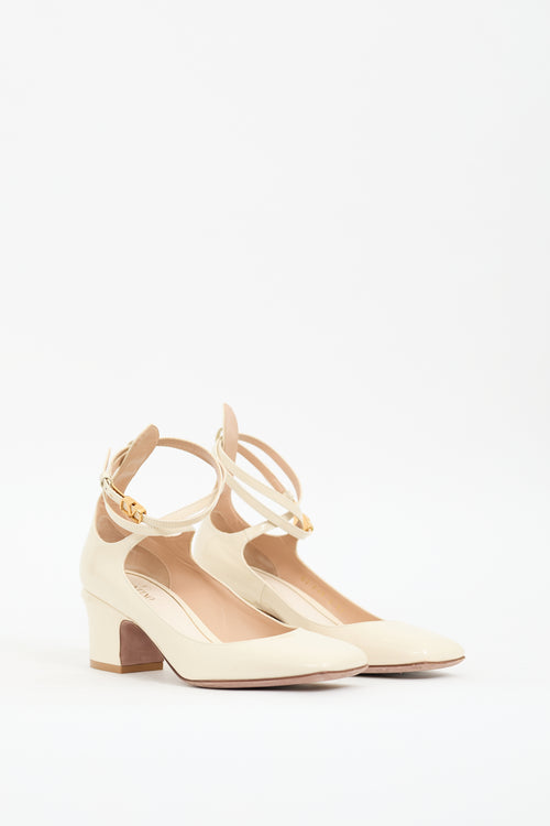 Valentino Cream Patent Leather Pump