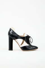 Valentino Patent & Velvet Spectator Booties
