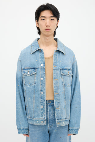 Valentino Denim Rockstud Jacket