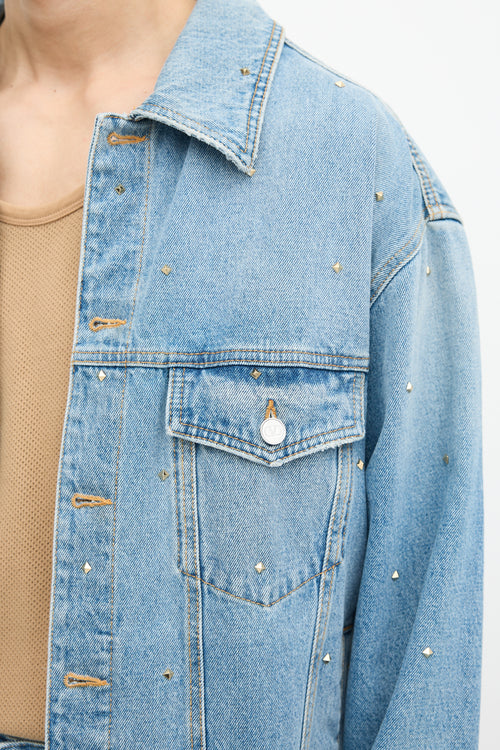 Denim Rockstud Jacket
